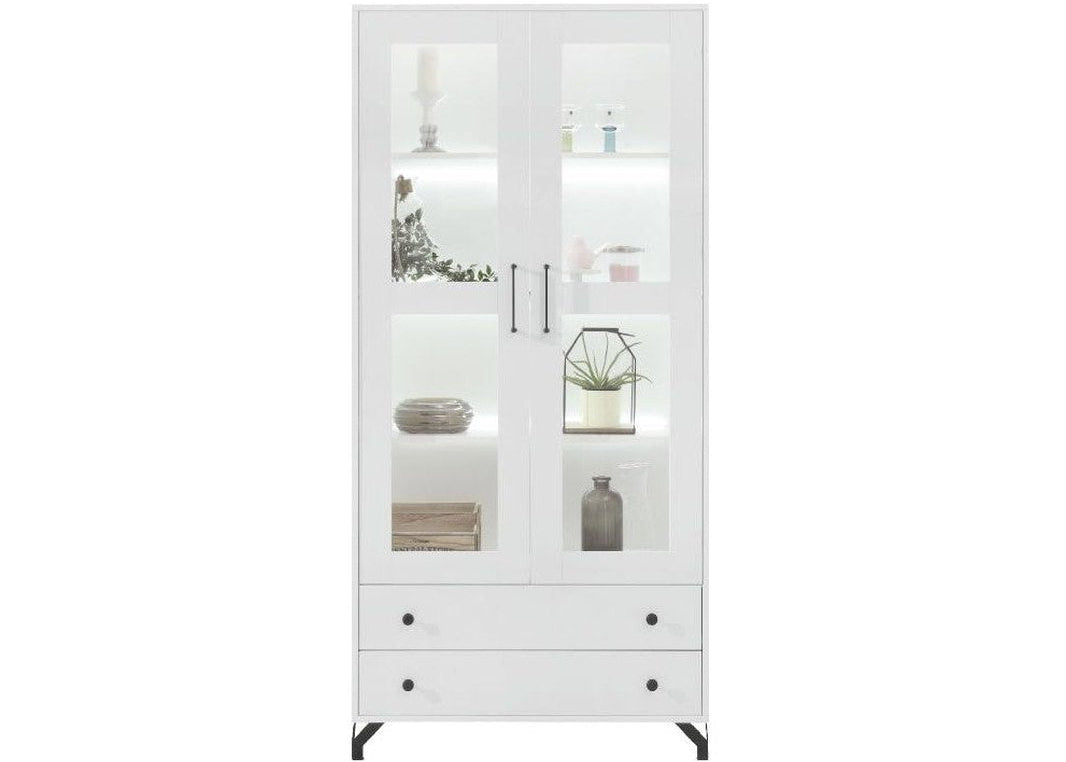 Witryna dwudrzwiowa MONO 90 cm Biały połysk