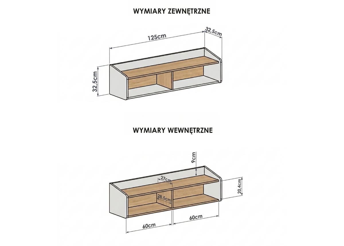 Półka wisząca AURELIA Eukaliptus