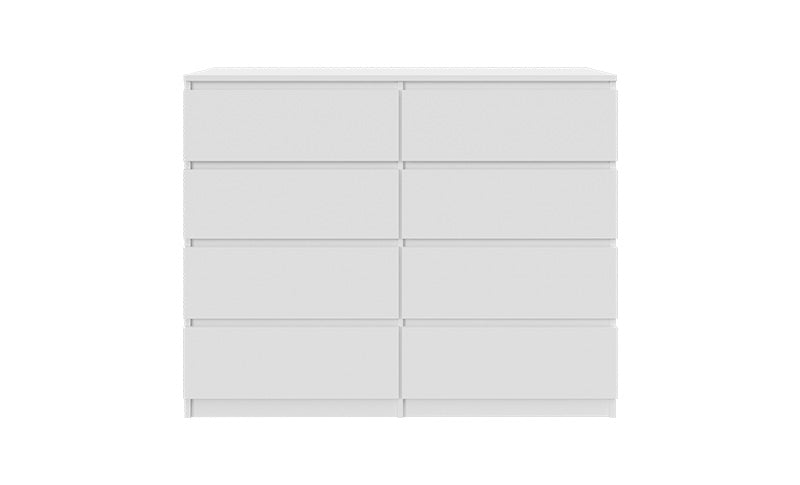 Komoda MODO 100 cm 8 szuflad Biały mat