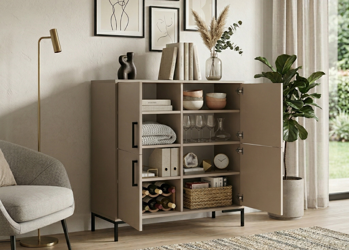 Komoda wysoka NORANO 100 cm Kaszmir