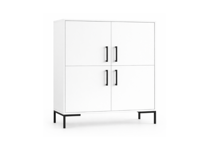 Komoda wysoka NORANO 100 cm Biały mat