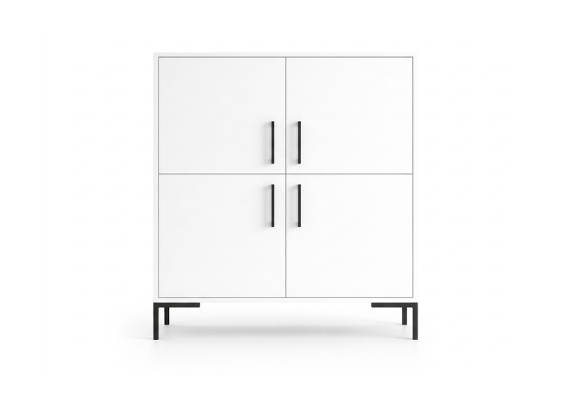 Komoda wysoka NORANO 100 cm Biały mat