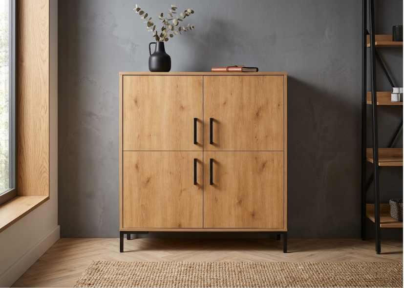 Komoda wysoka NORANO 100 cm Dąb artisan