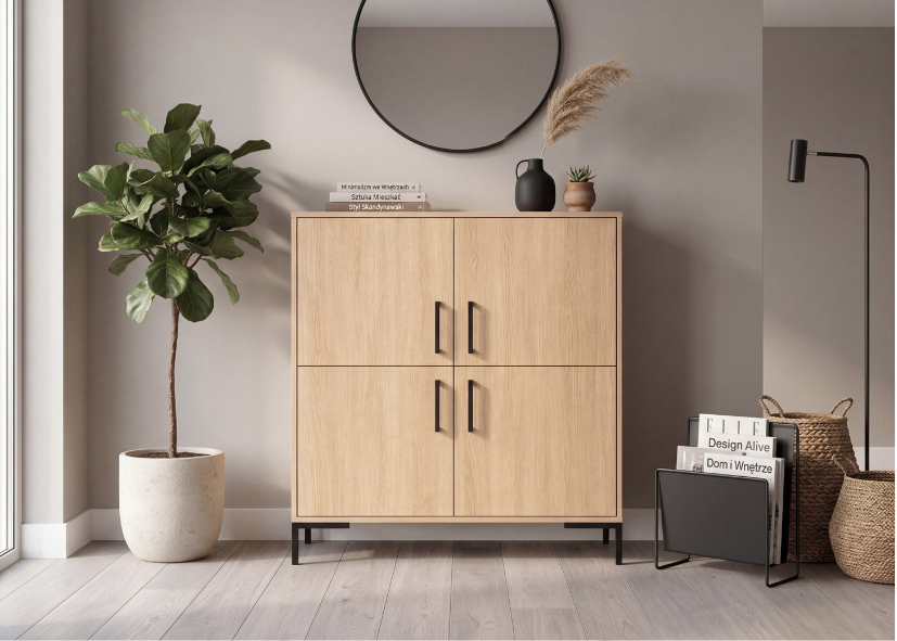 Komoda wysoka NORANO 100 cm Dąb sonoma