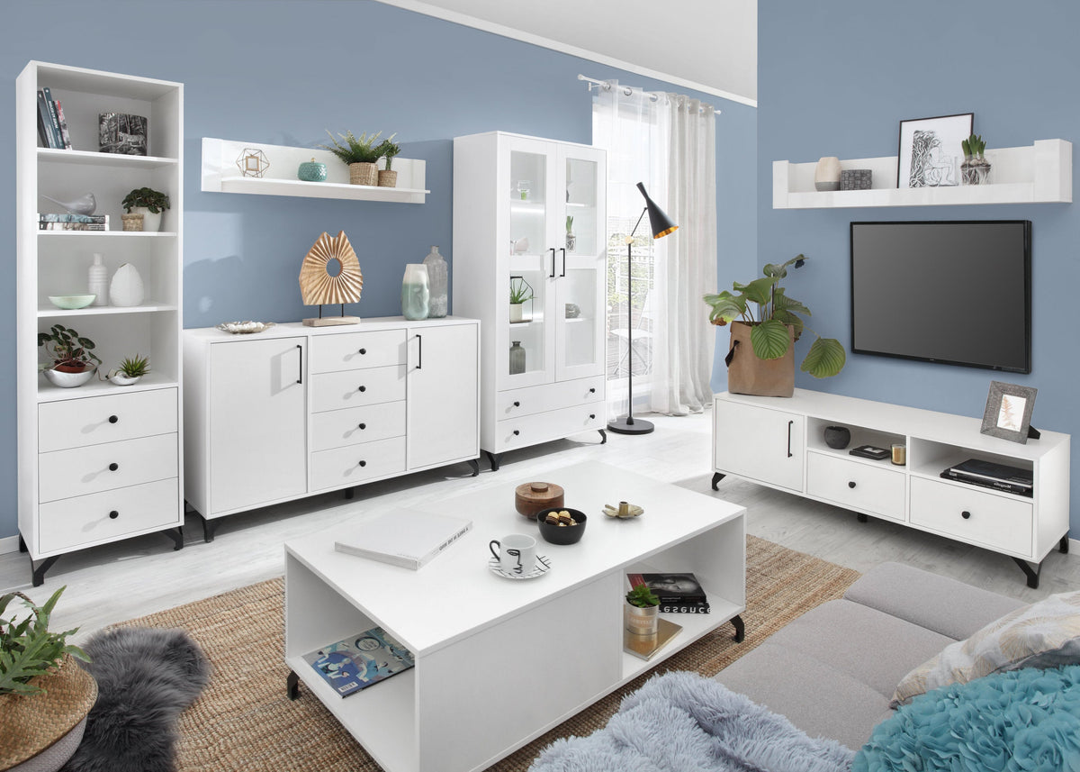 Witryna dwudrzwiowa MONO 90 cm Biały połysk