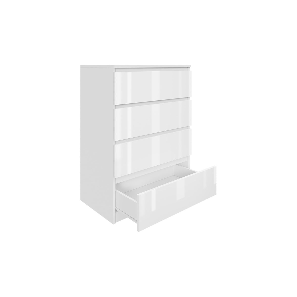 Komoda MODO 70 cm 4 szuflady Biały połysk