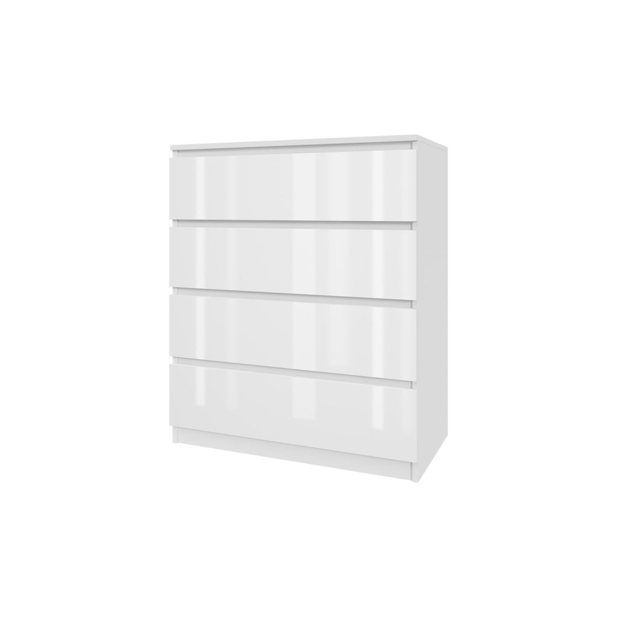 Komoda MODO 80 cm 4 szuflady Biały połysk