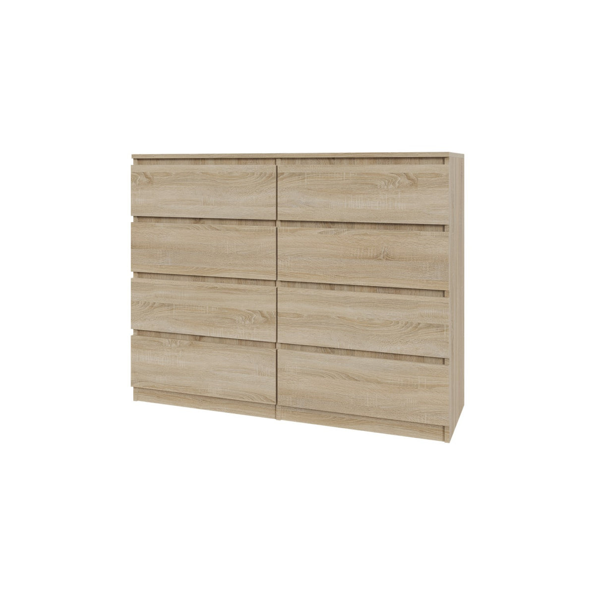 Komoda MODO 120 cm 8 szuflad Dąb sonoma