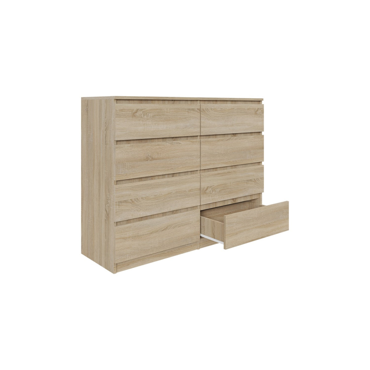 Komoda MODO 120 cm 8 szuflad Dąb sonoma
