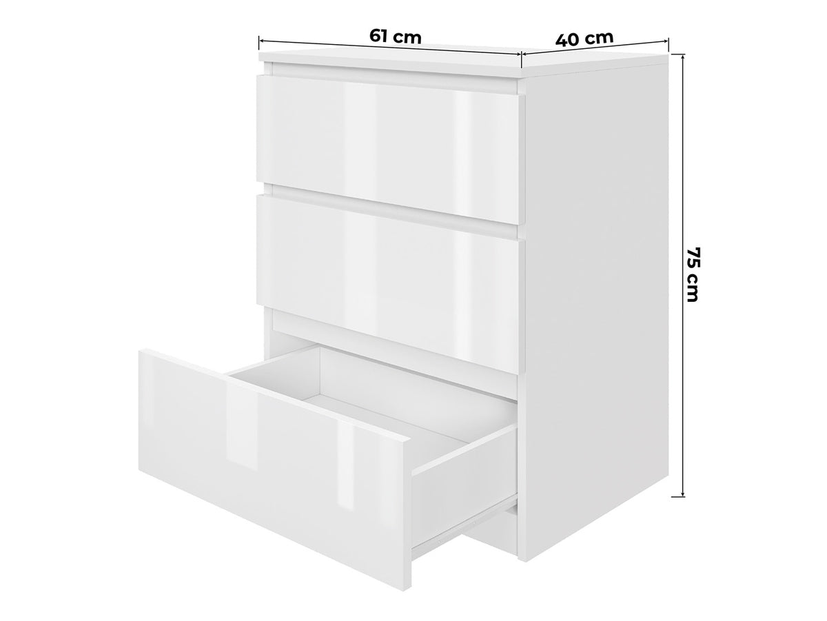 Komoda MODO 60 cm 3 szuflady Biały mat