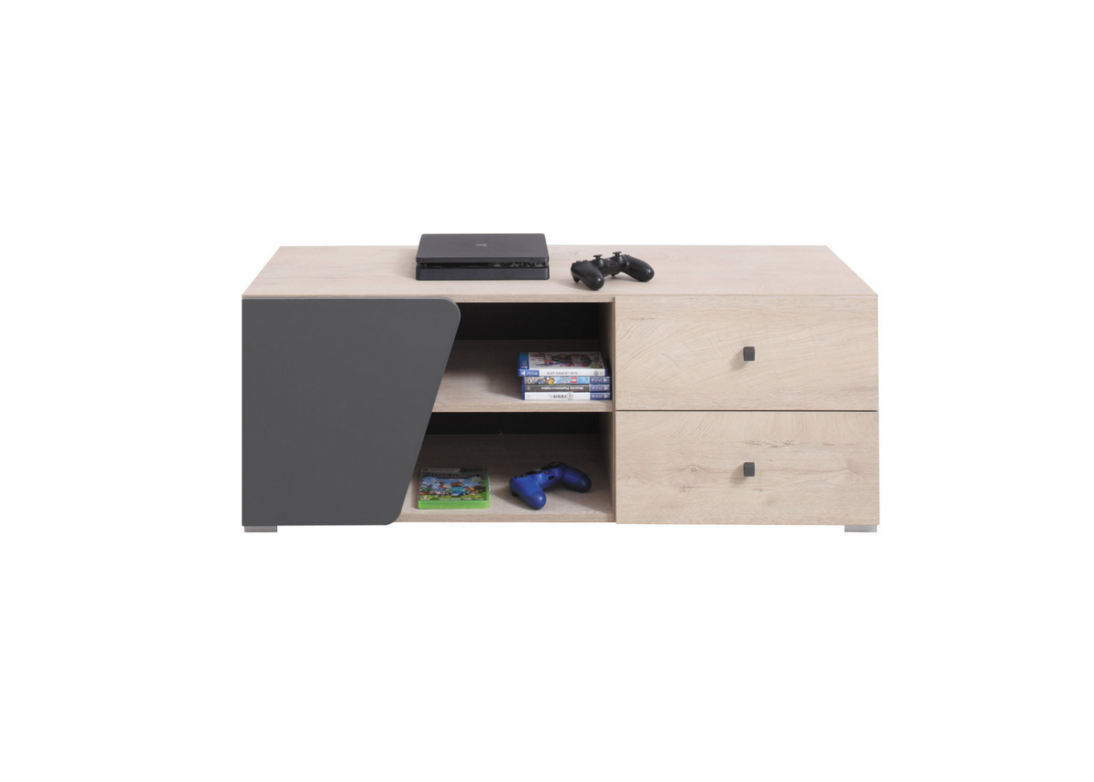 Szafka RTV ALVER 120 cm Jasny dąb / antracyt
