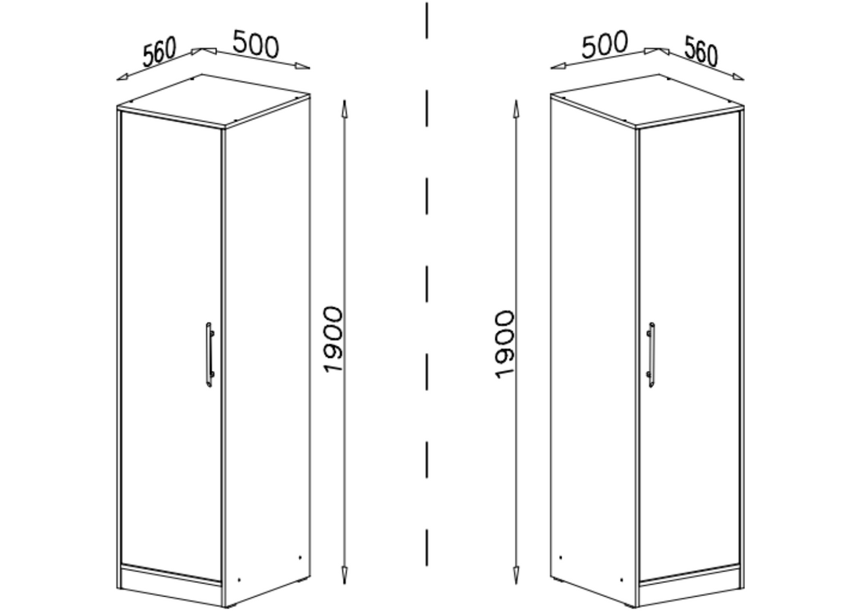 Szafa jednodrzwiowa VENTO 50 cm Kaszmir