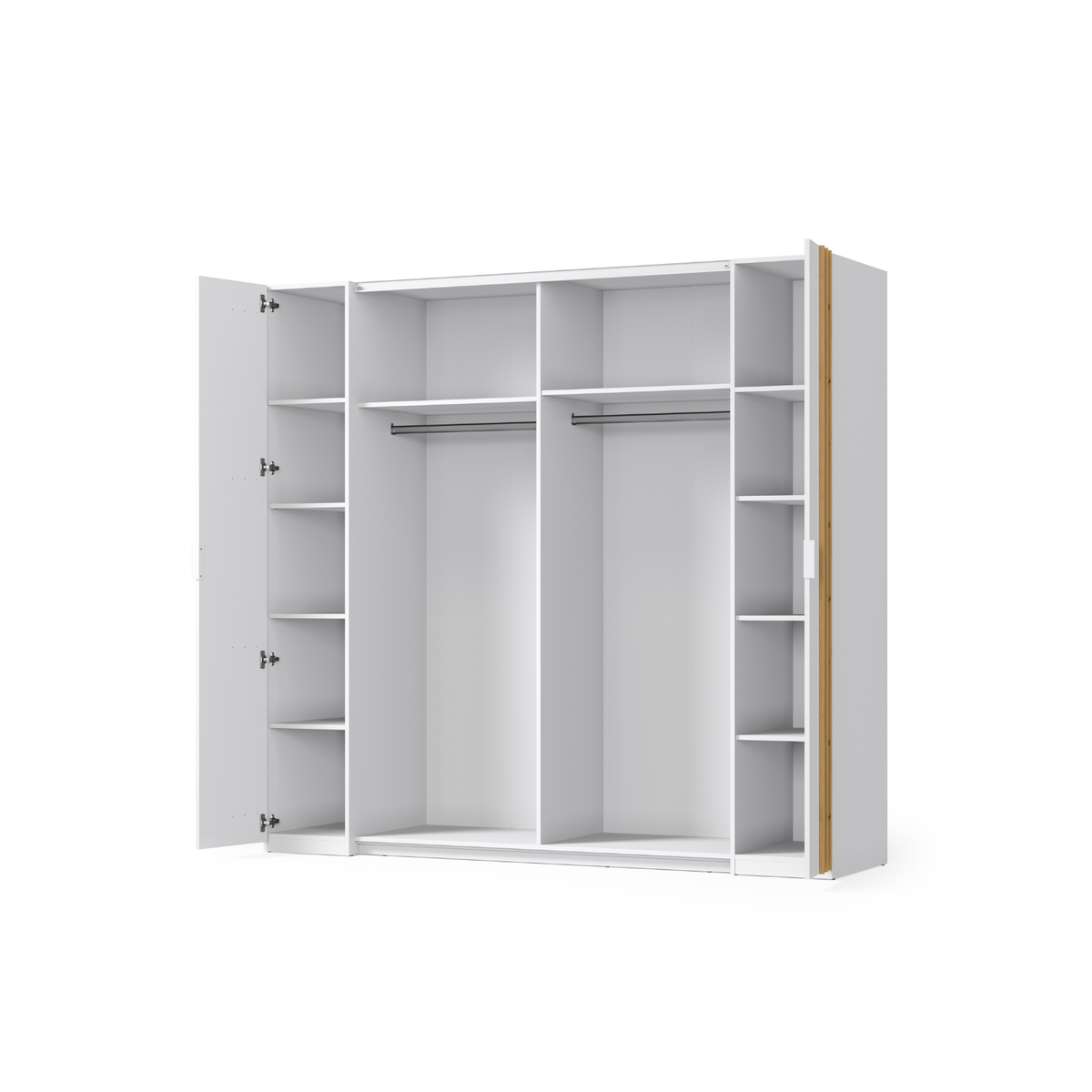 Szafa czterodrzwiowa ESPELIS 220 cm Biały + Dąb artisan