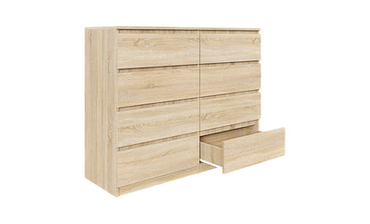 Komoda MODO 100 cm 8 szuflad Dąb sonoma