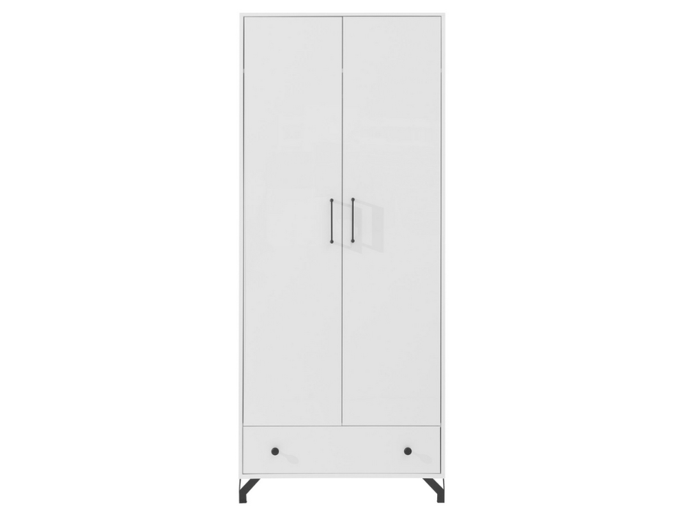 Szafa dwudrzwiowa MONO 80 cm Biały połysk