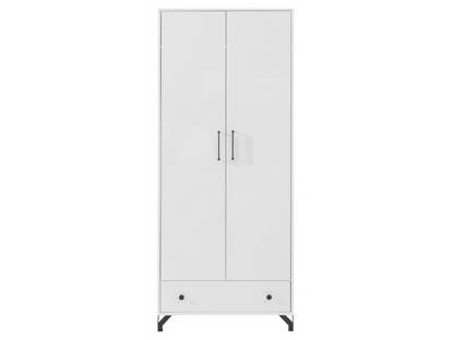Szafa dwudrzwiowa MONO 80 cm Biały połysk