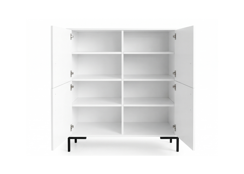 Komoda wysoka NORANO 100 cm Biały mat
