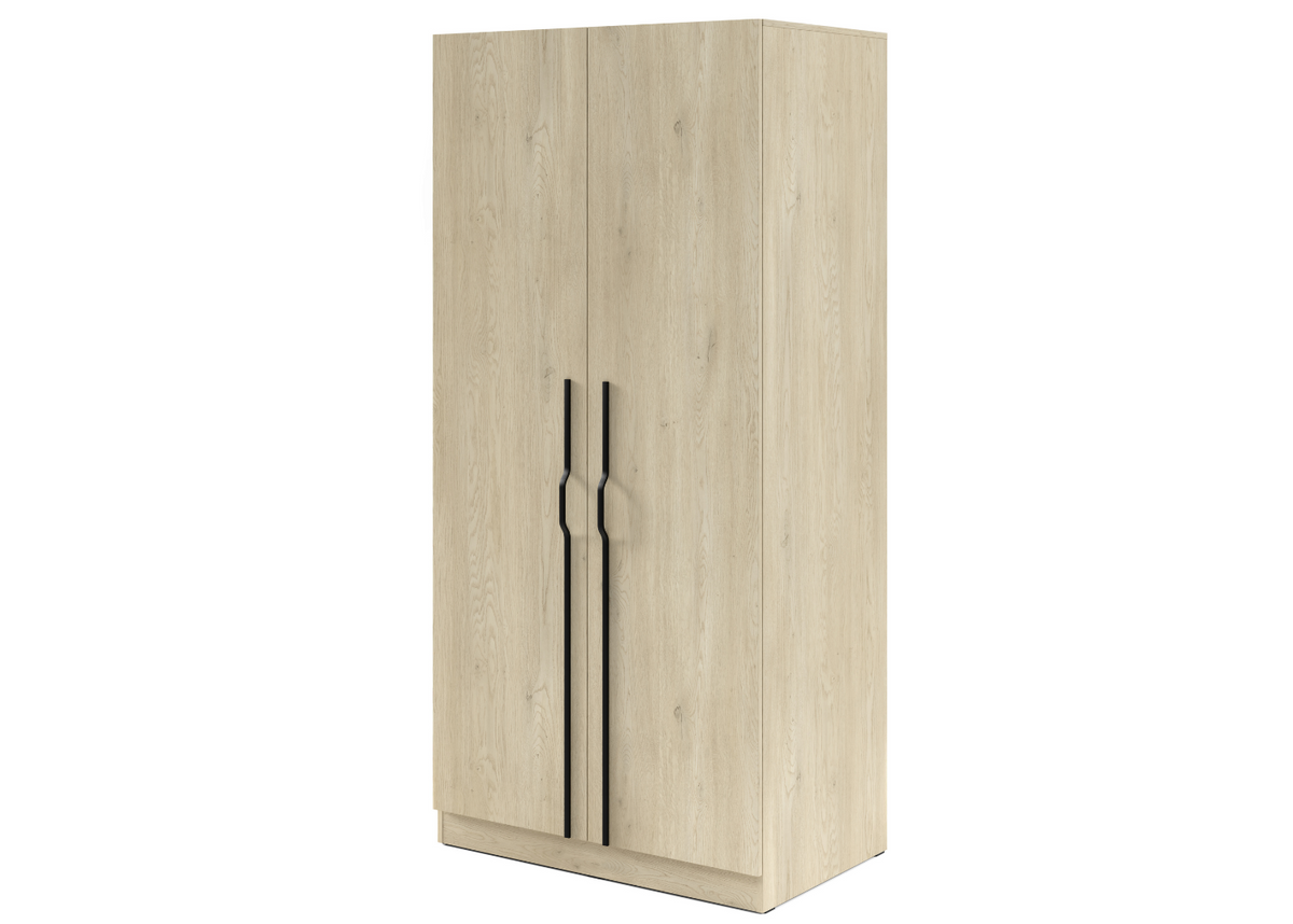 Szafa dwudrzwiowa ZIP 100 cm metalowy uchwyt Dąb cremona