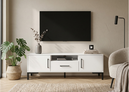 Szafka RTV NORANO 150 cm Biały mat