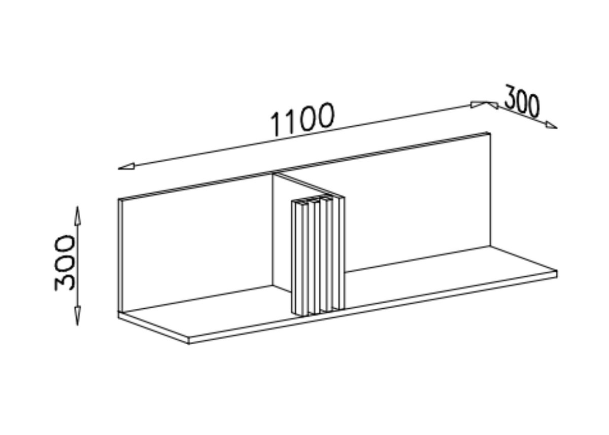 Półka otwarta VELLUTO 110 cm Kaszmir
