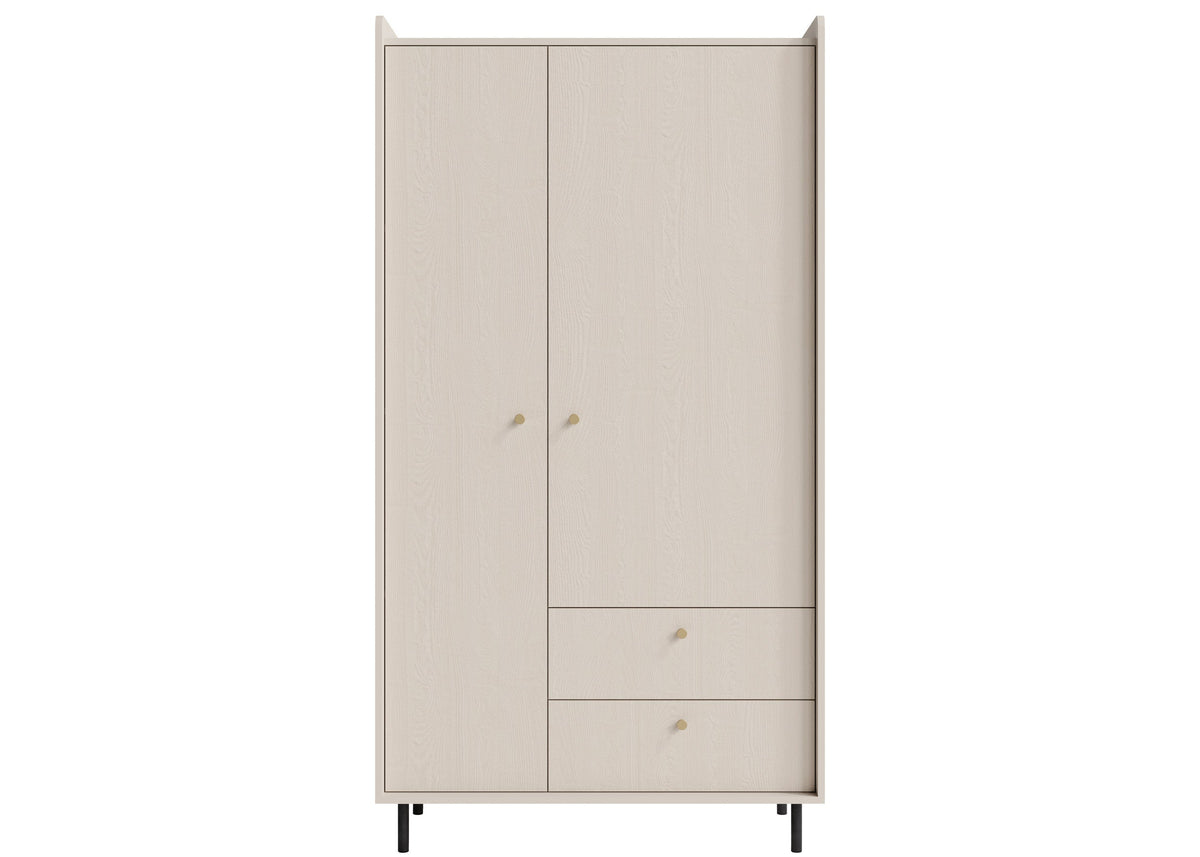 Szafa dwudrzwiowa NORDA 100 cm Jasny beż
