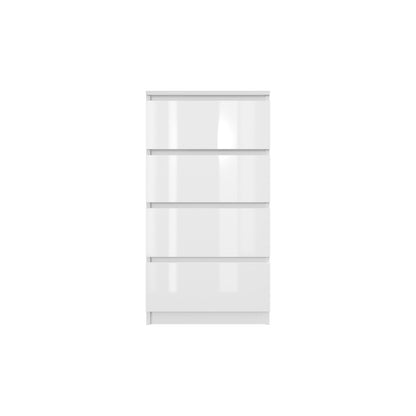 Komoda MODO 50 cm 4 szuflady Biały połysk