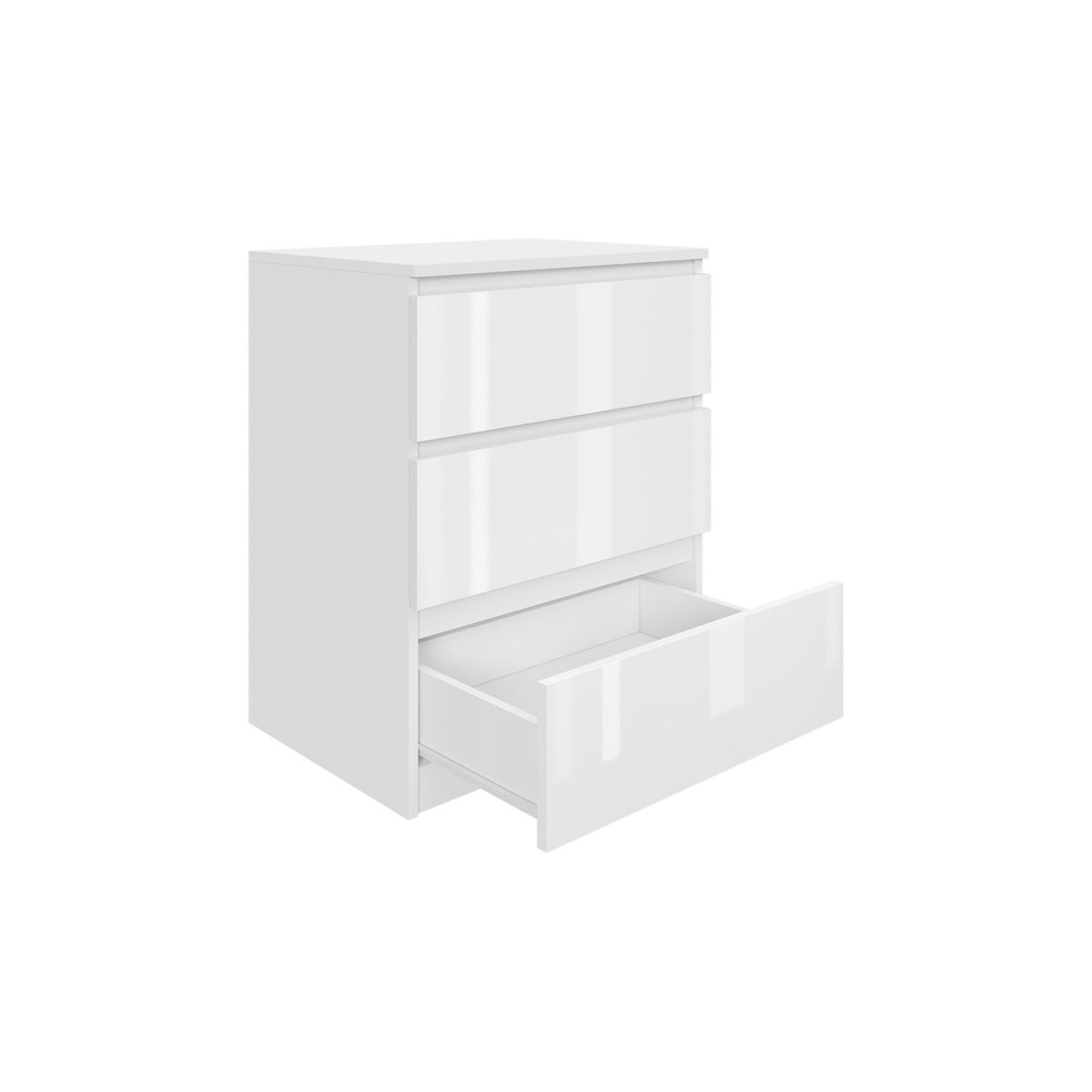 Komoda MODO 60 cm 3 szuflady Biały połysk