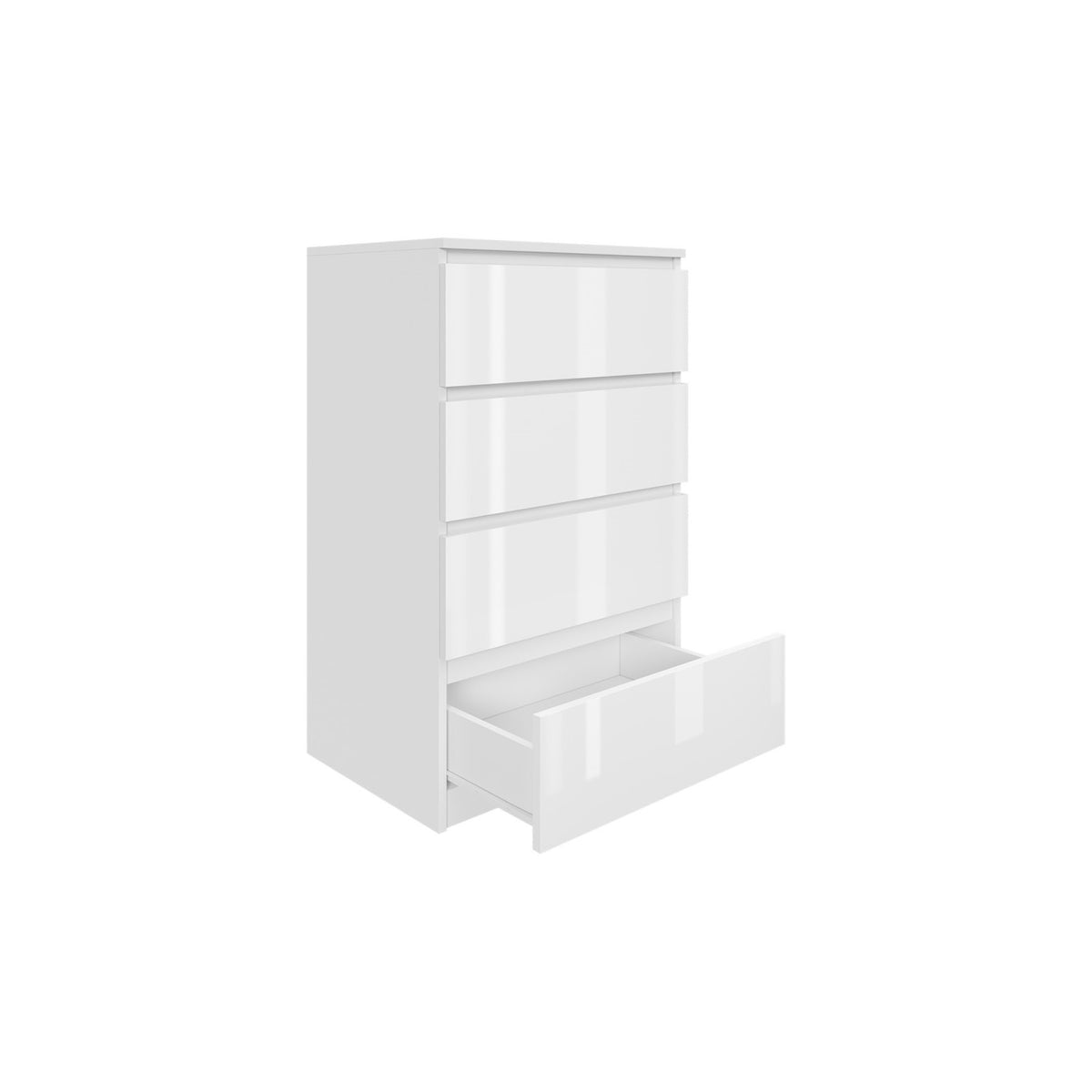 Komoda MODO 60 cm 4 szuflady Biały połysk