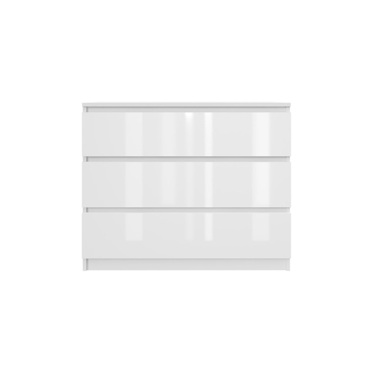 Komoda MODO 90 cm 3 szuflady Biały połysk