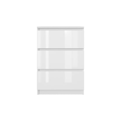 Komoda MODO 50 cm 3 szuflady Biały połysk