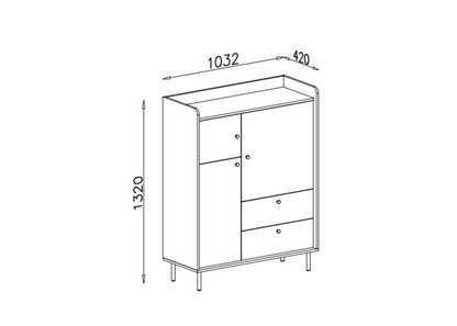 Komoda NORDA 100cm Jasny beż