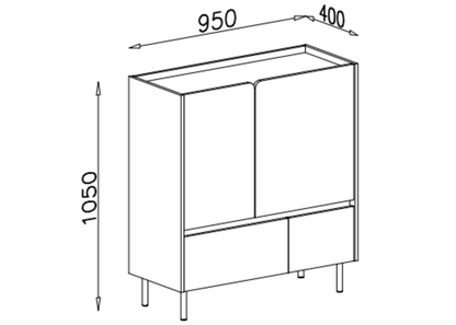 Komoda VALORIA 90 cm Jasny beż