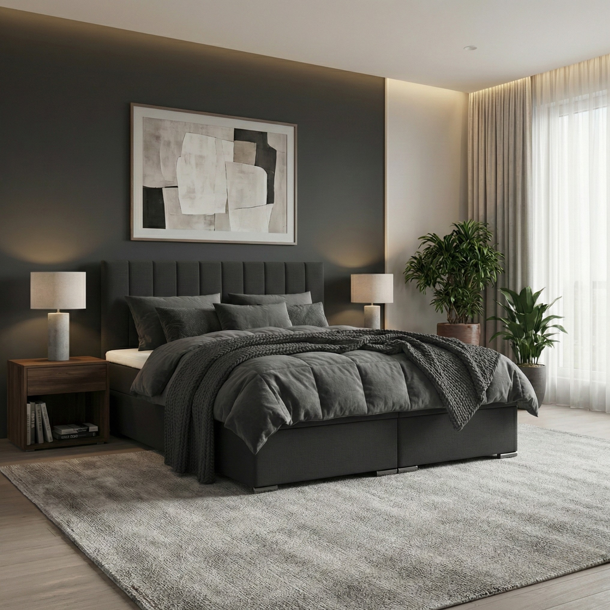 Łóżko AGEN 180x200 plecionka