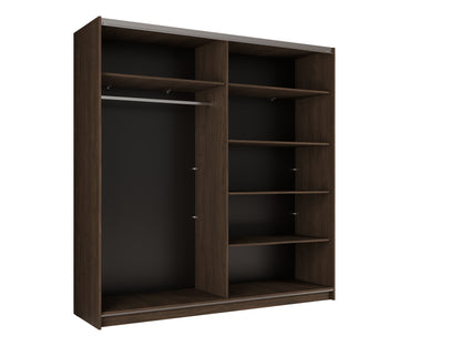 Szafa przesuwna z lustrem ZAIDA 150 cm Orzech