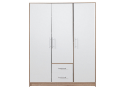 Szafa trzydrzwiowa VENTO 150cm Dąb sonoma + biały