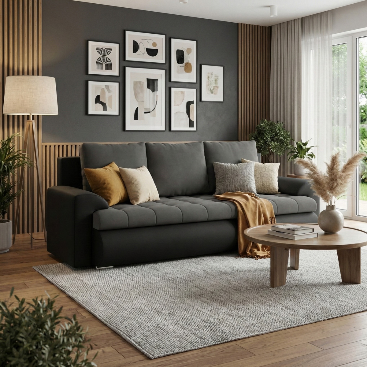 Kanapa FORESTA velvet+ekoskóra