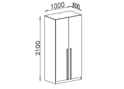 Szafa dwudrzwiowa ZIP 100 cm Dąb cremona