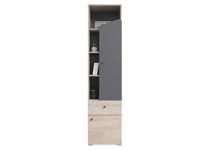 Regał półotwarty ALVER 1 45 cm Jasny dąb / antracyt