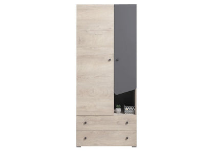 Szafa ALVER 80 cm Jasny dąb / antracyt