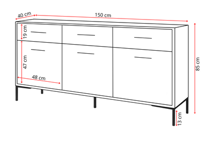 Komoda NORANO 150 cm Kaszmir