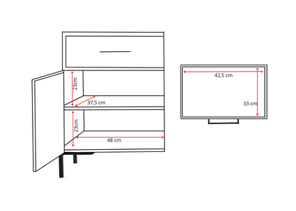 Komoda NORANO 100 cm Kaszmir